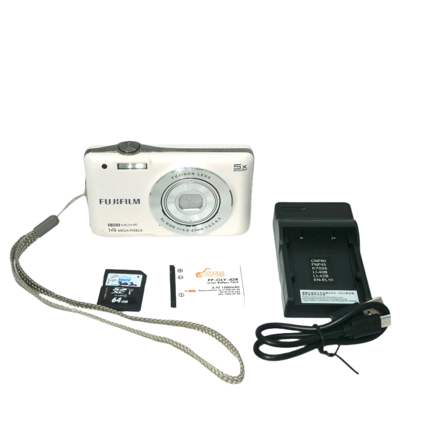 Fujifilm JX600 14.0MP WHITE Y2K Digicam Camera