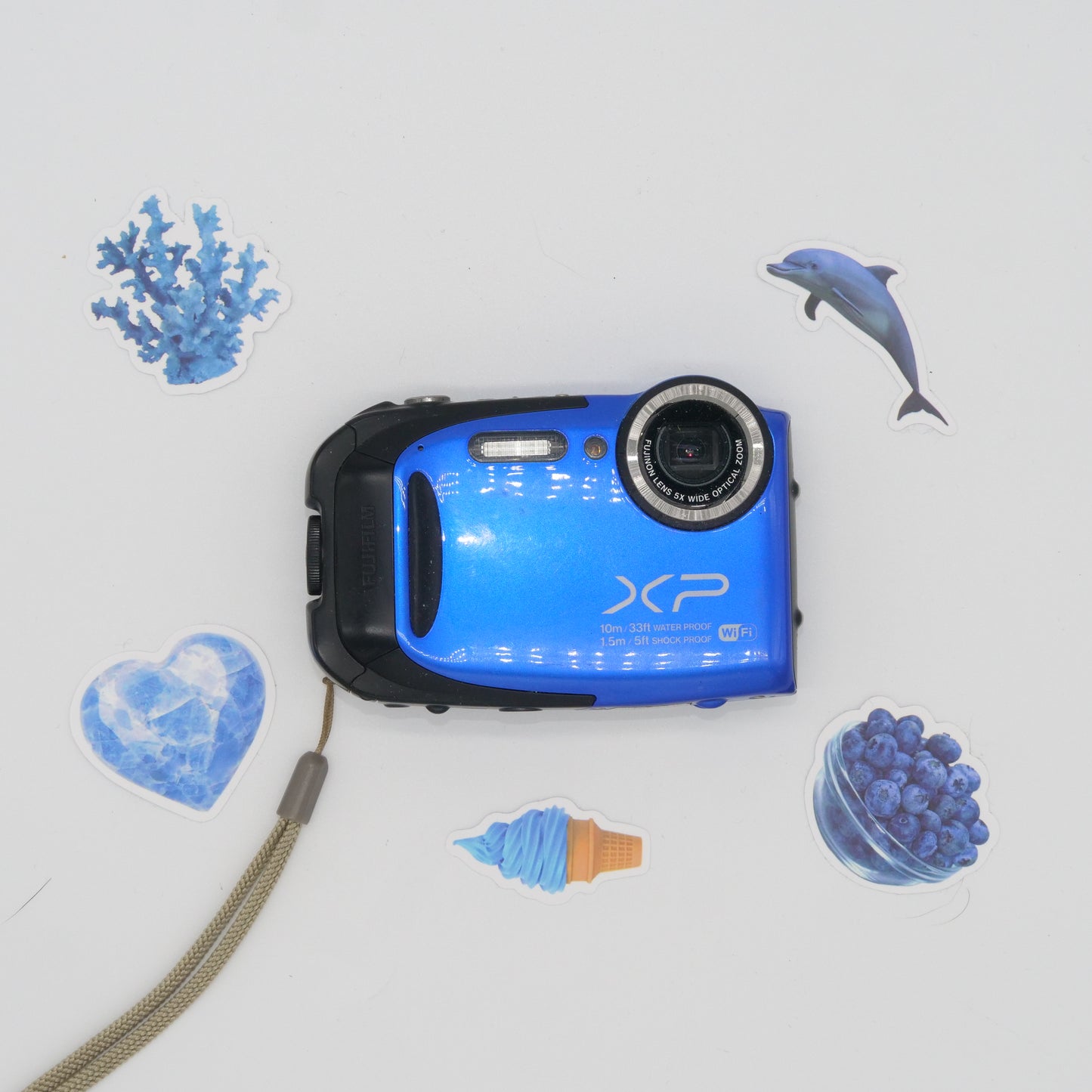 Waterproof Y2K Digicams for Beach (Blue, Green, Silver) | Fujifilm XP140, XP120