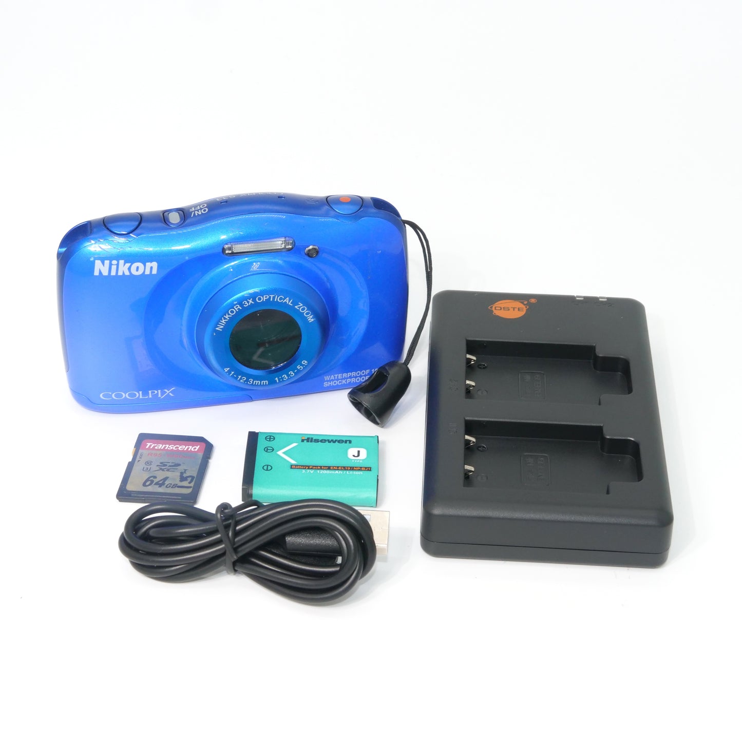 Nikon Coolpix S33 Waterproof Y2K Digicam (Blue)