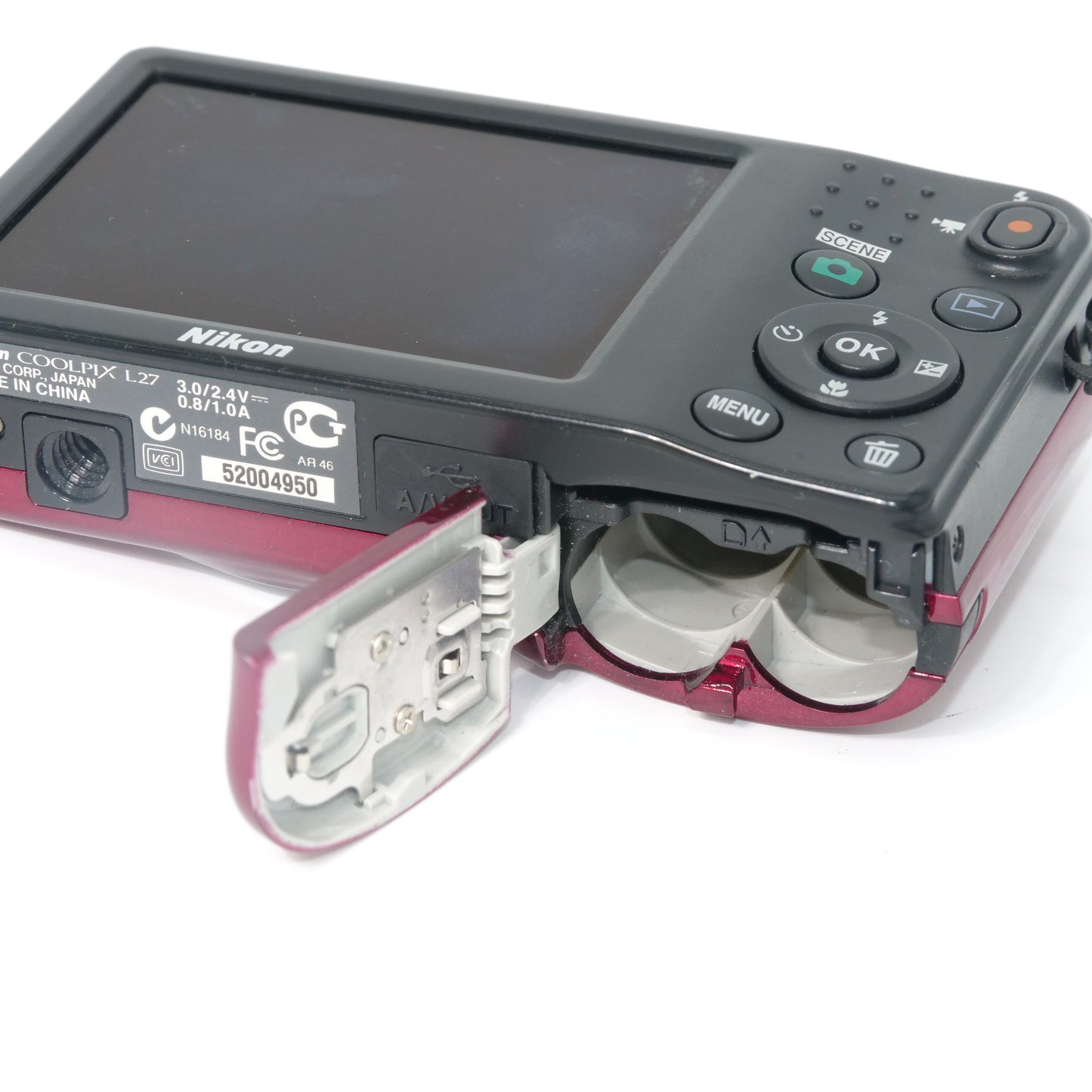 Nikon Coolpix L27 16.1MP Y2K Digicam (Red)