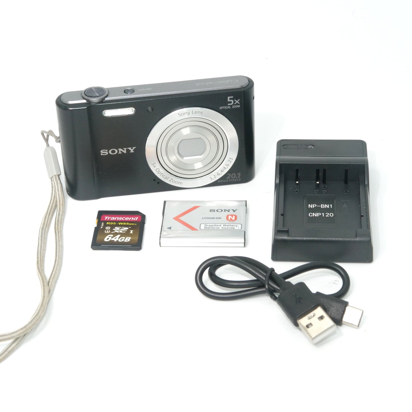 Sony Cyber-shot W800 20MP Y2K Digicam (Black)