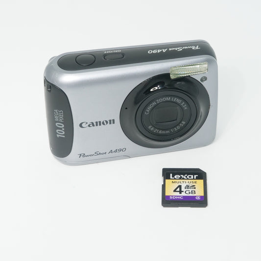 Canon PowerShot A490 Y2K Digicam (Silver)