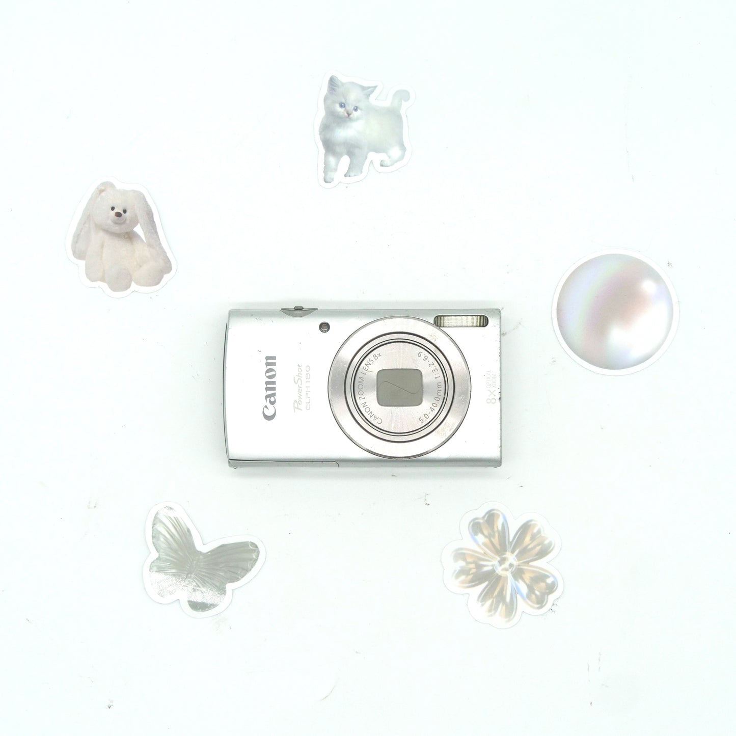Canon PowerShot Elph 180 IS 20MP Y2K Digicam (Silver)