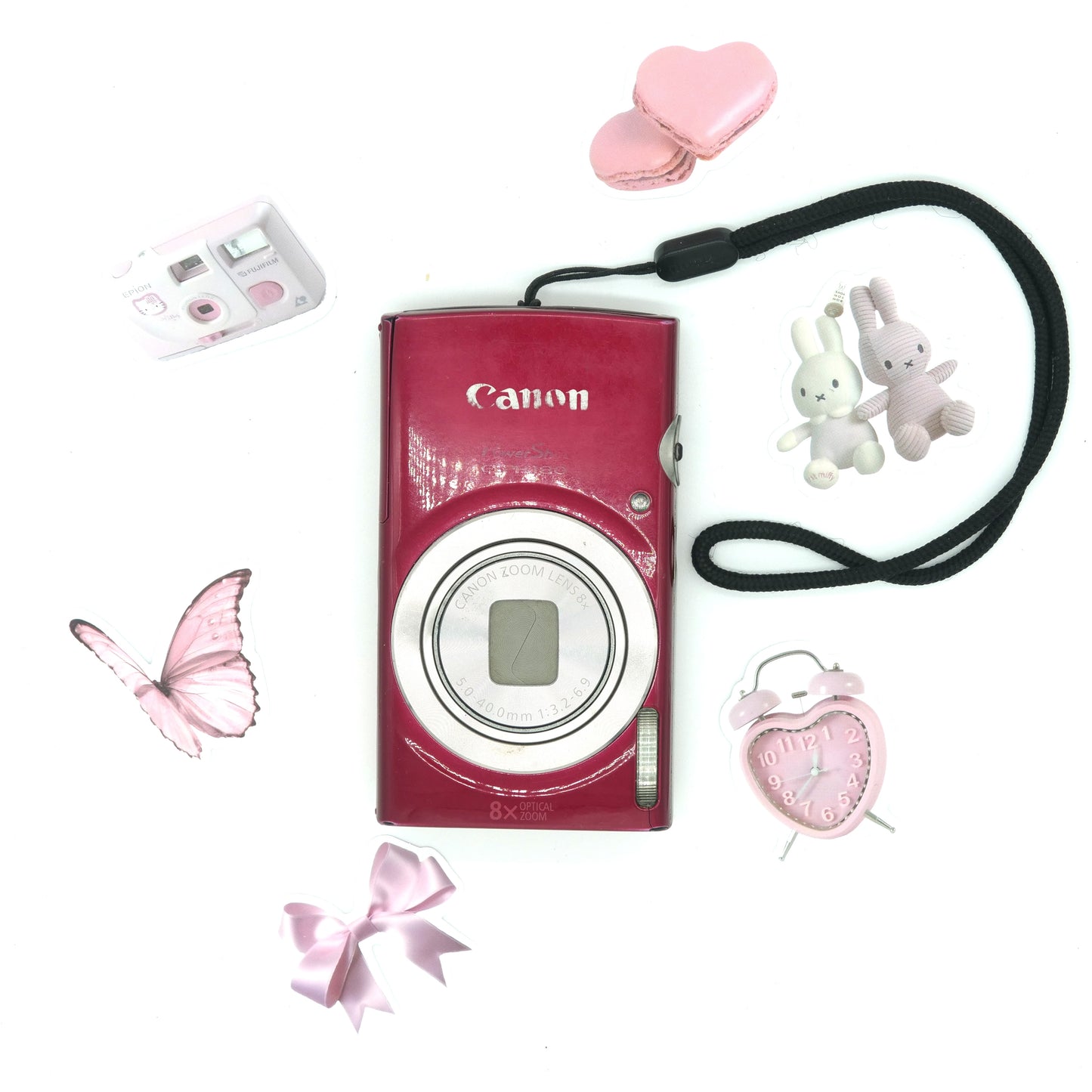 Canon PowerShot Elph 180 IS RED 20.0MP Y2K Digicam Camera