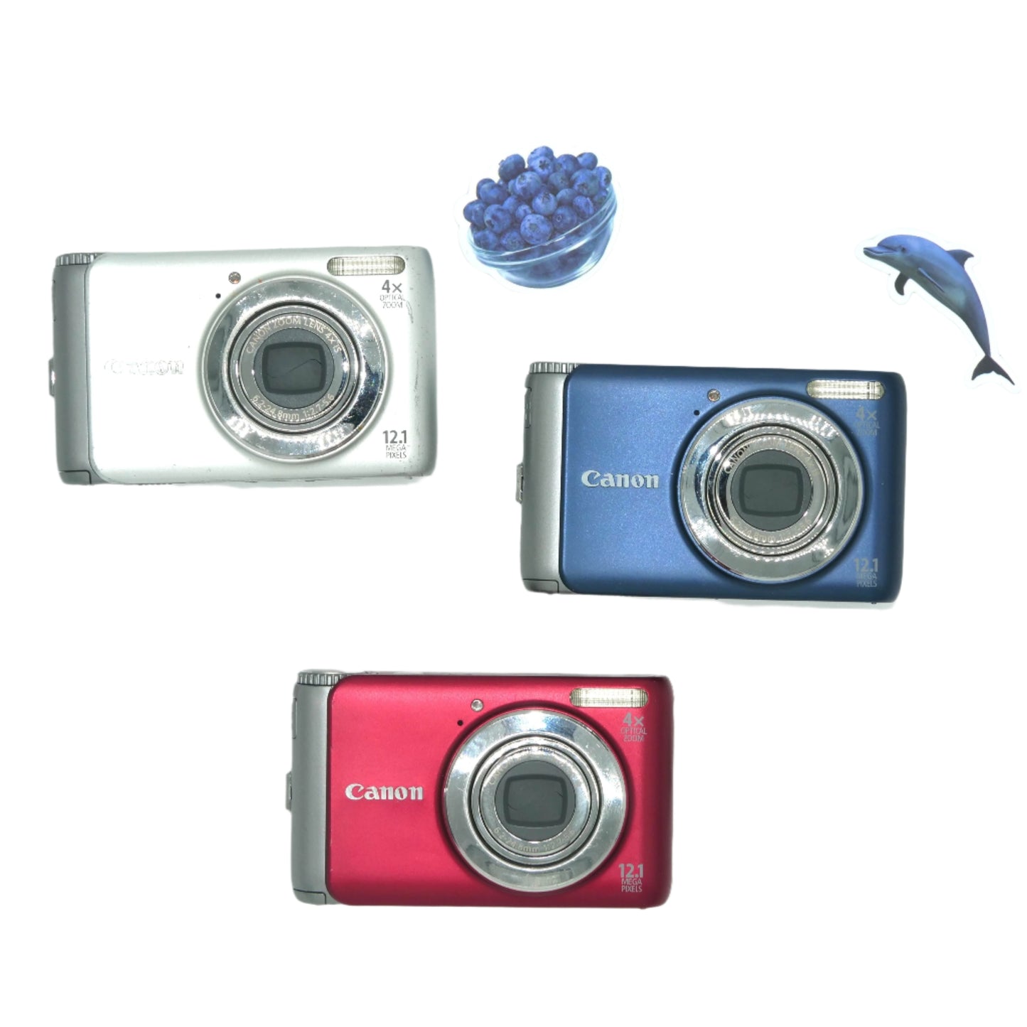 Canon PowerShot A3100 IS - BLUE RED SILVER