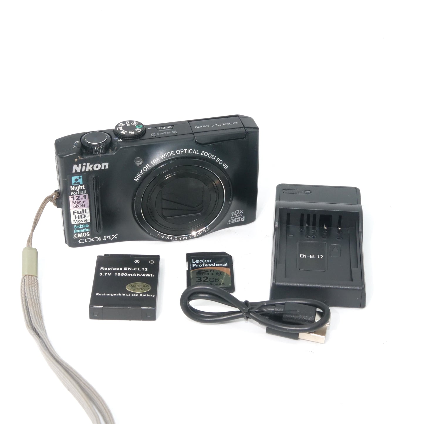 Nikon Coolpix S8100 Y2K Digicam (Black)