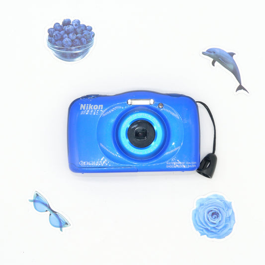 Nikon Coolpix S33 Waterproof Y2K Digicam (Blue)