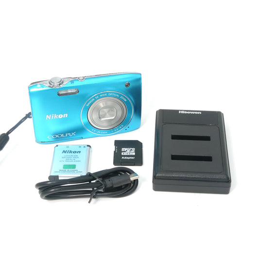 Nikon Coolpix S3100 Y2K Digicam (Blue)