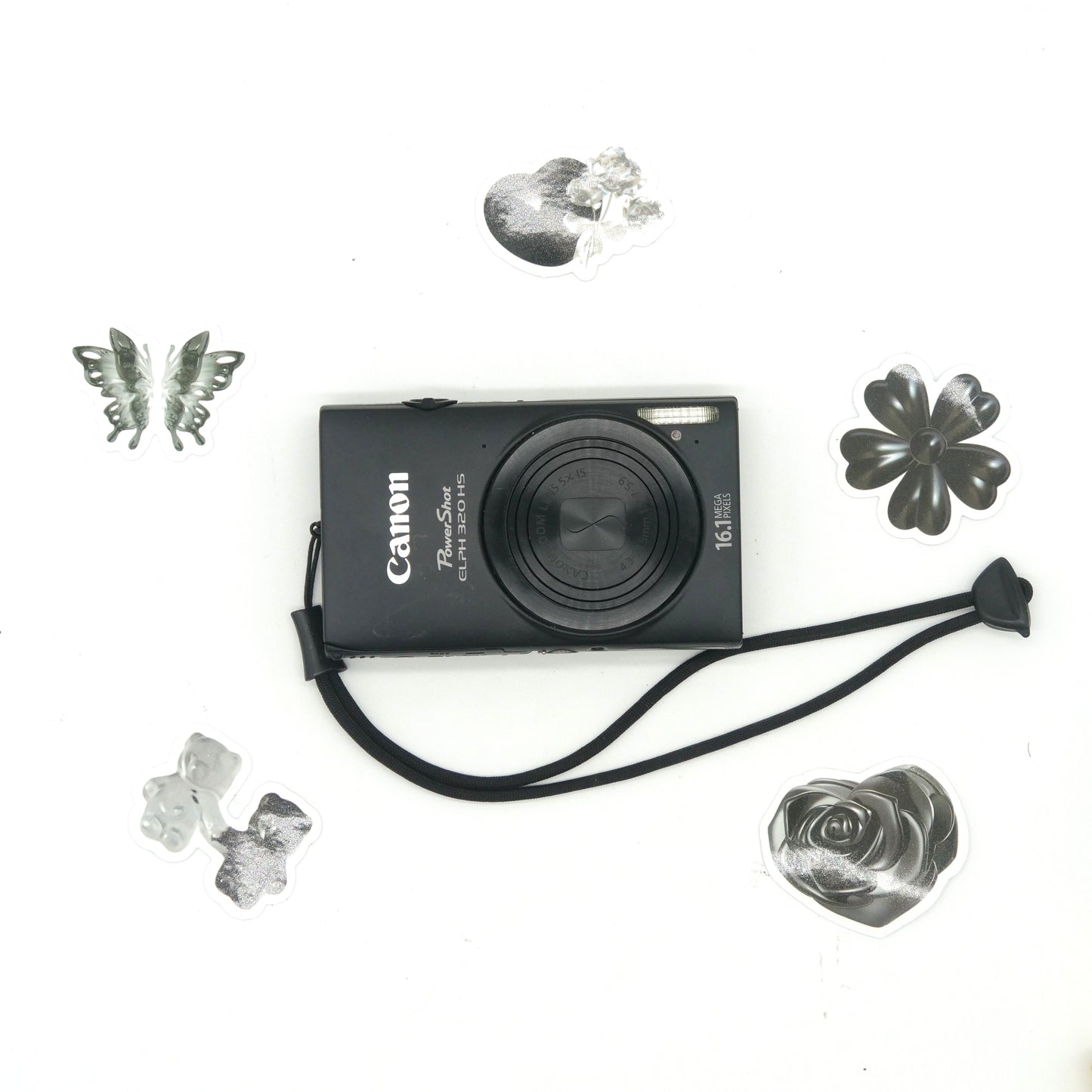 Canon PowerShot Elph 320 HS Y2K Digicam (Black)