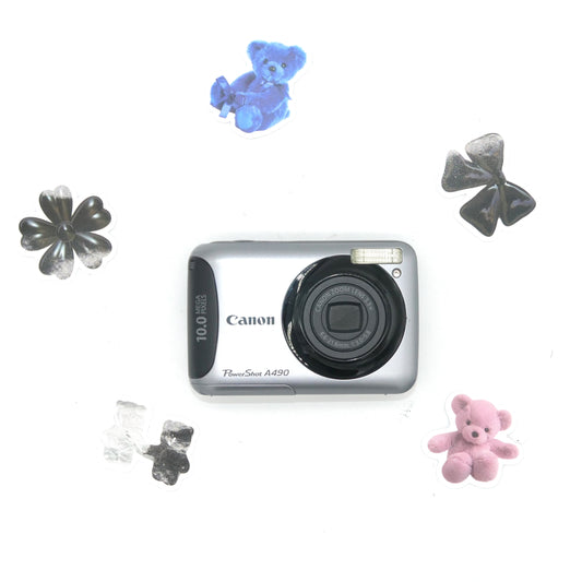 Canon PowerShot A490 Y2K Digicam (Silver)