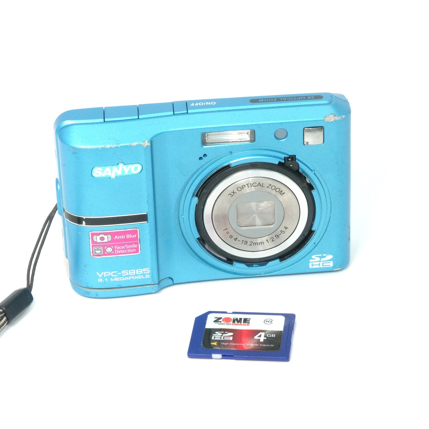 SANYO VPC-S885 8.1MP Y2K Digicam (Blue)