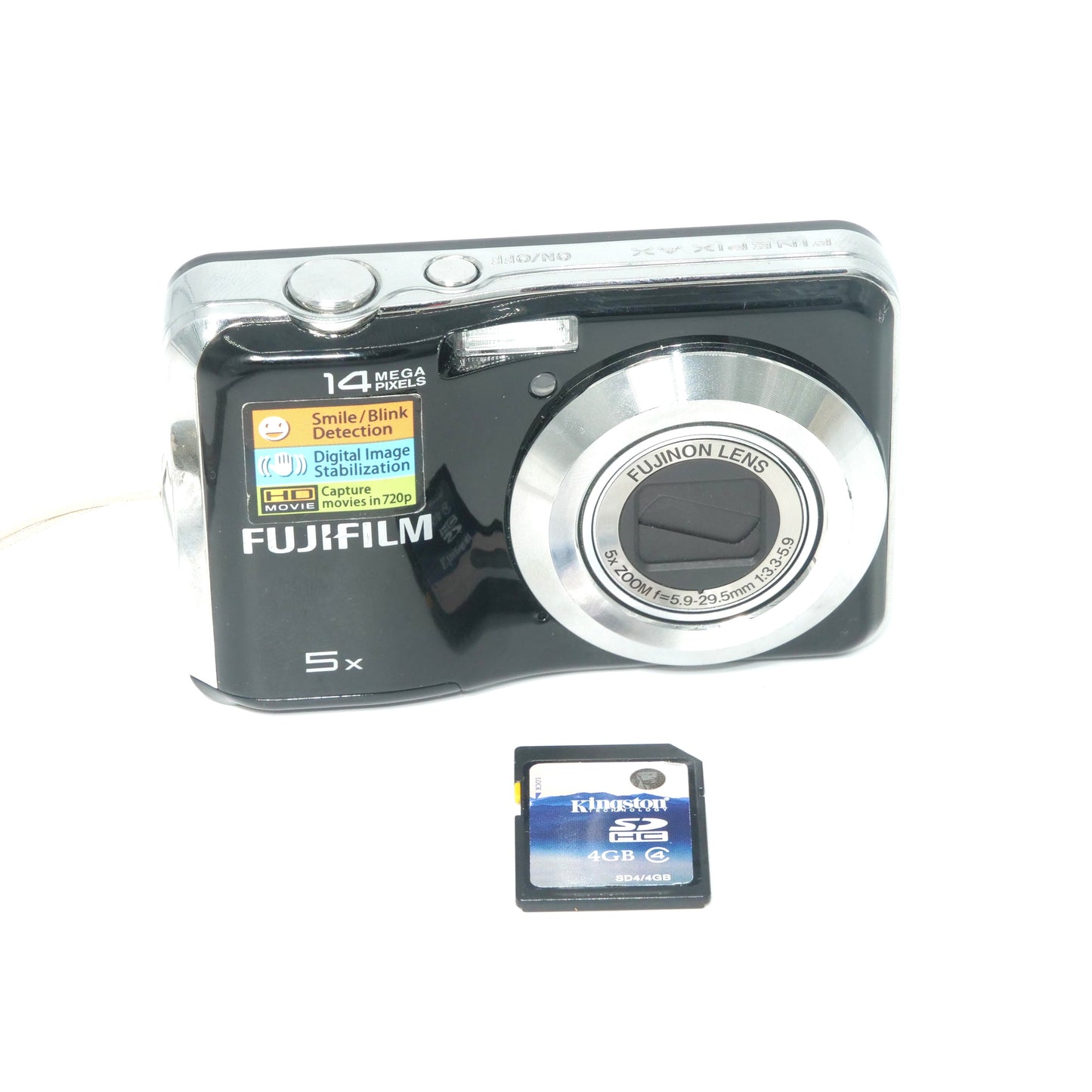 Fujifilm FinePix AX300 14MP Y2K Digicam (Black)