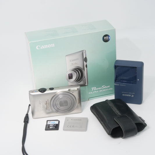 Canon PowerShot Elph 300 HS Y2K Digicam with Box (Silver)