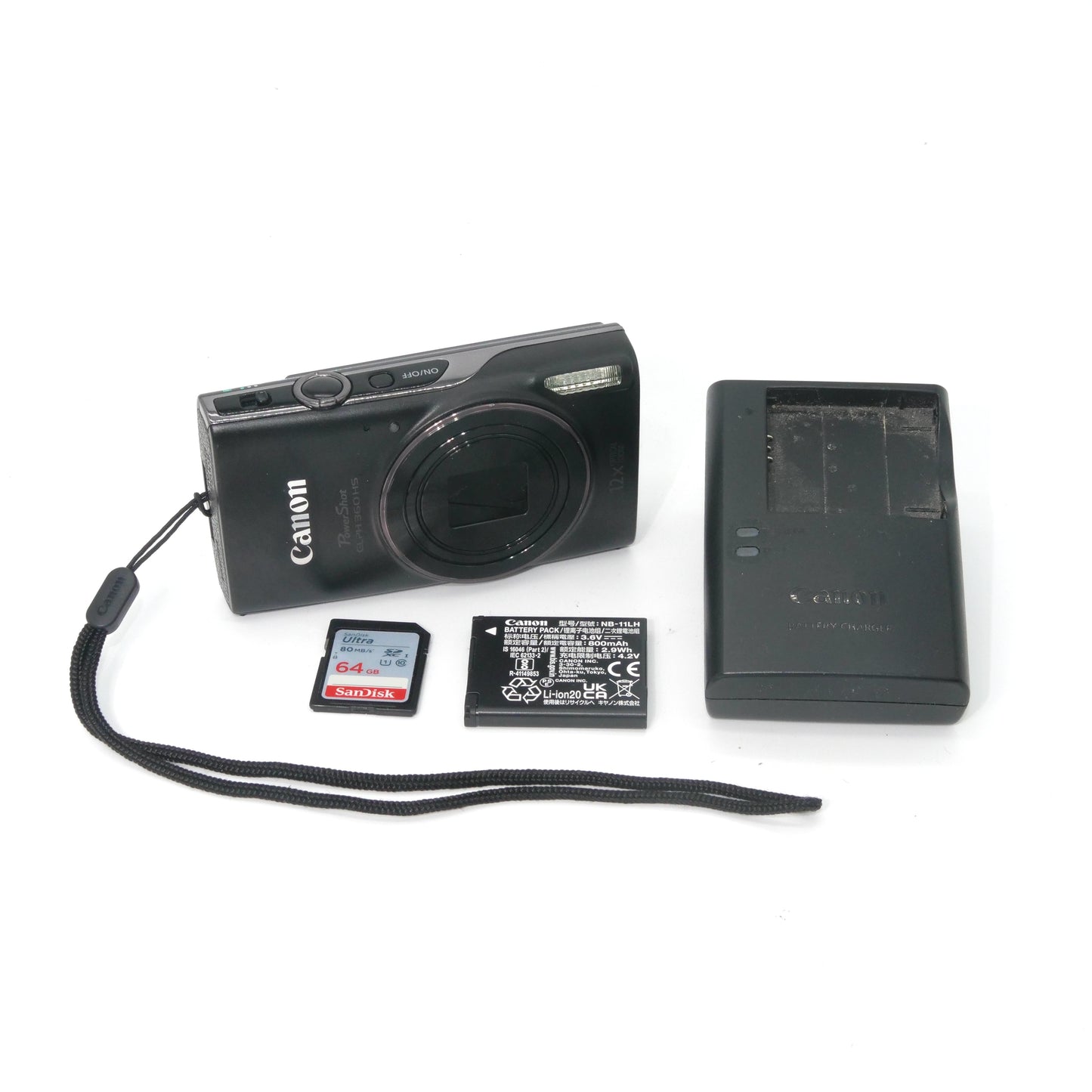 Canon PowerShot Elph 360HS Y2K Digicam (Black)