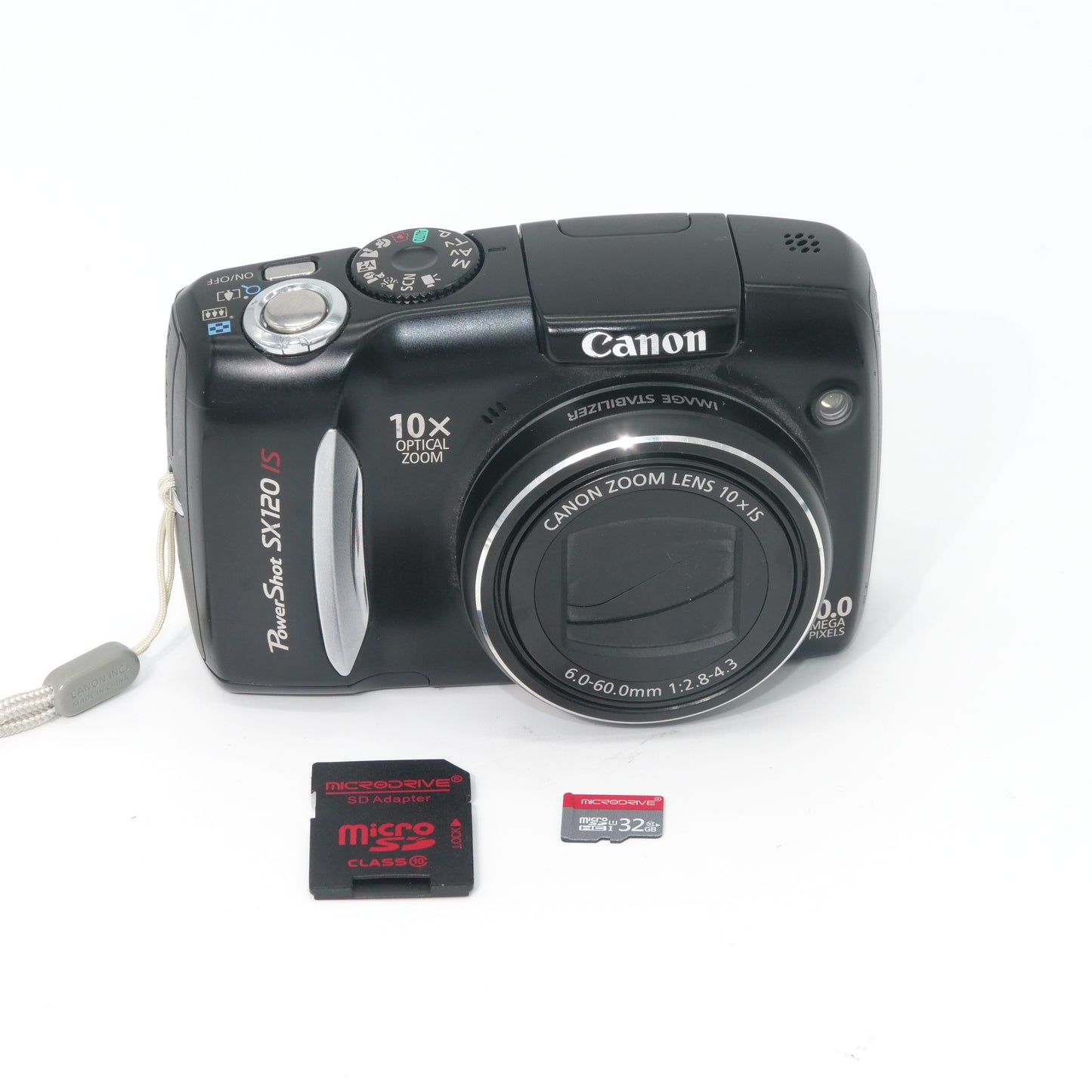 Canon PowerShot SX120 IS Y2K Digicam (Black)