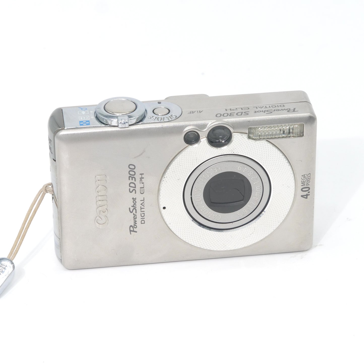 Canon PowerShot SD300 4MP Y2K Digicam (Silver)