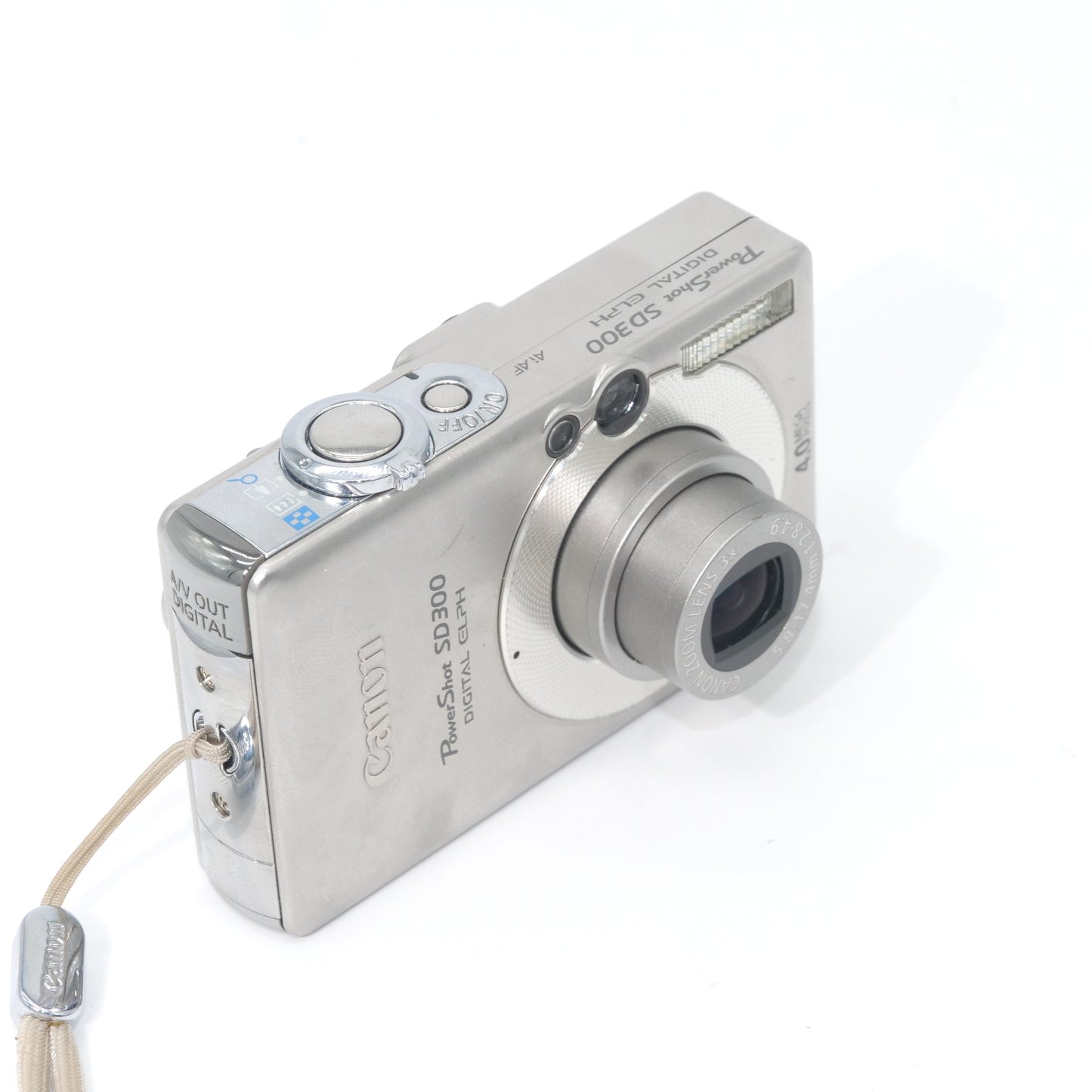 Canon PowerShot SD300 4MP Y2K Digicam (Silver)