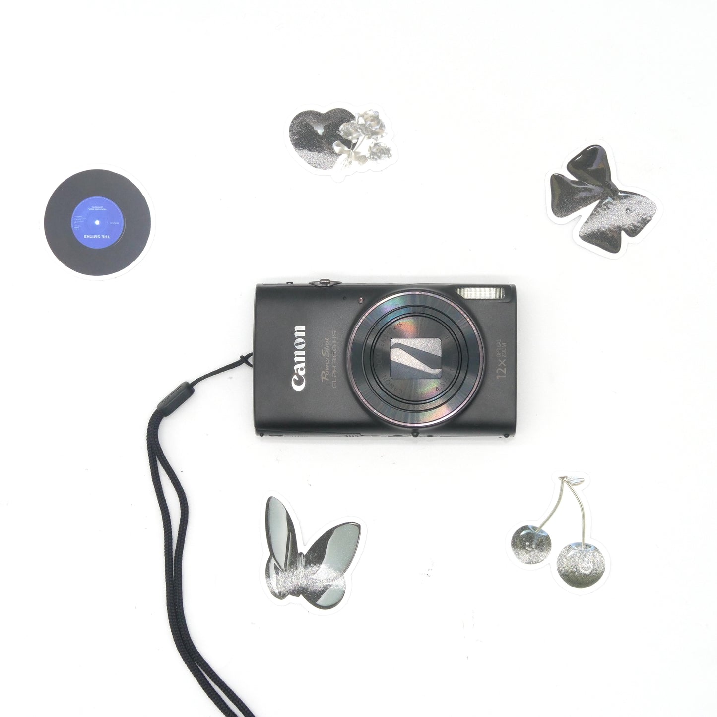 Canon PowerShot Elph 360HS Y2K Digicam (Black)