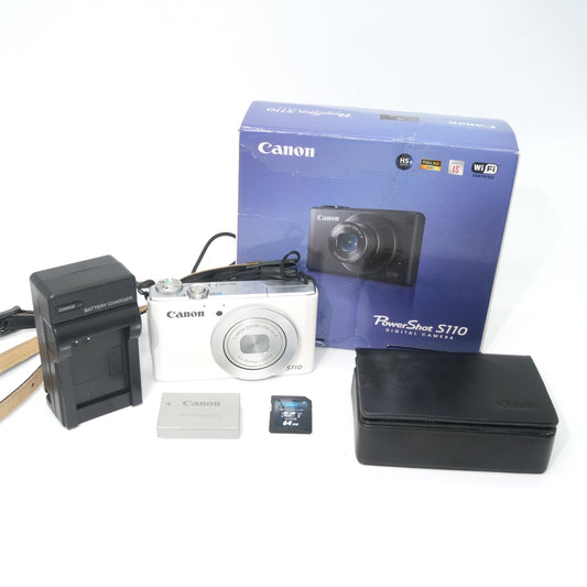 Canon PowerShot S110 Y2K Digicam (White) with Box