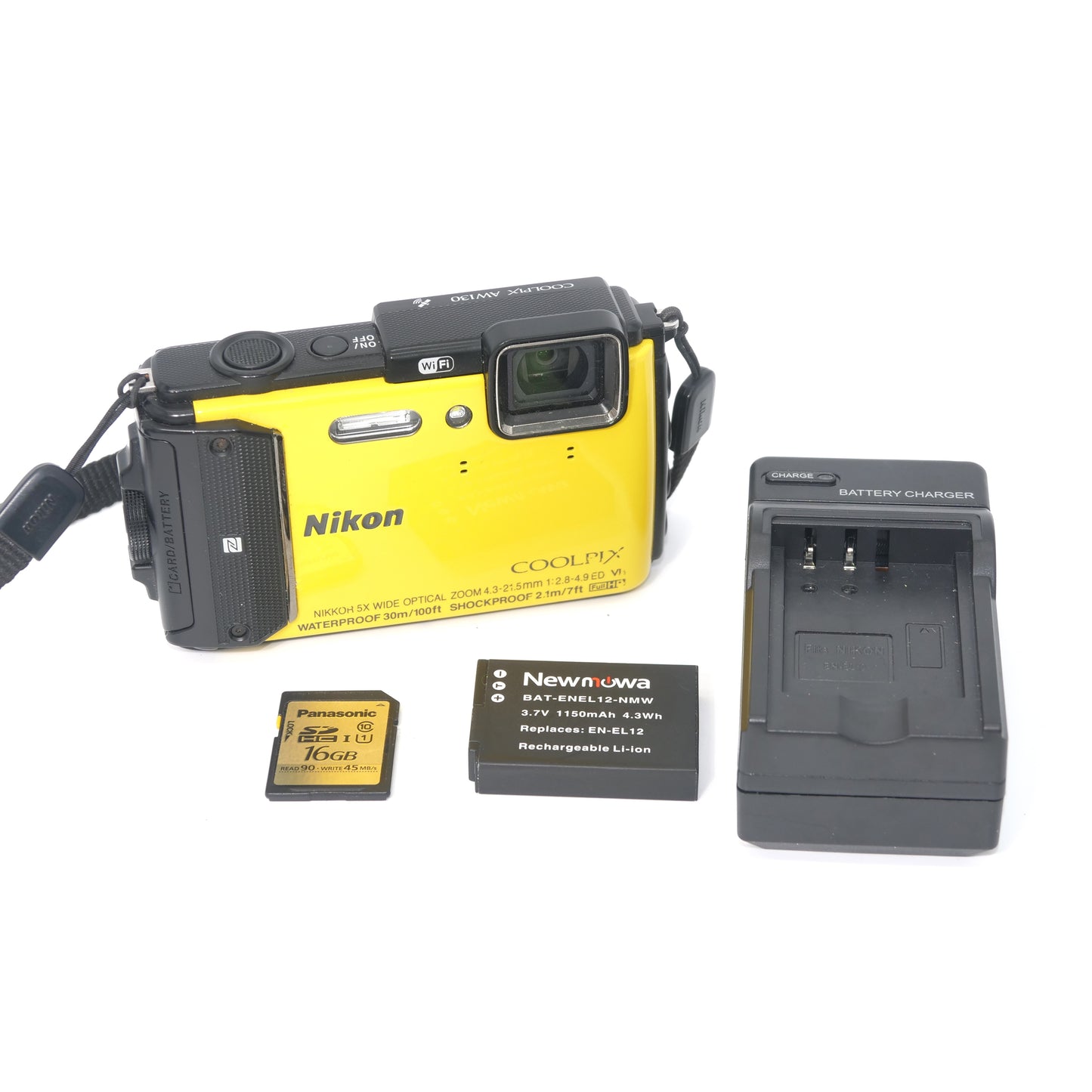 Nikon Coolpix AW130 Y2K Digicam (Yellow)
