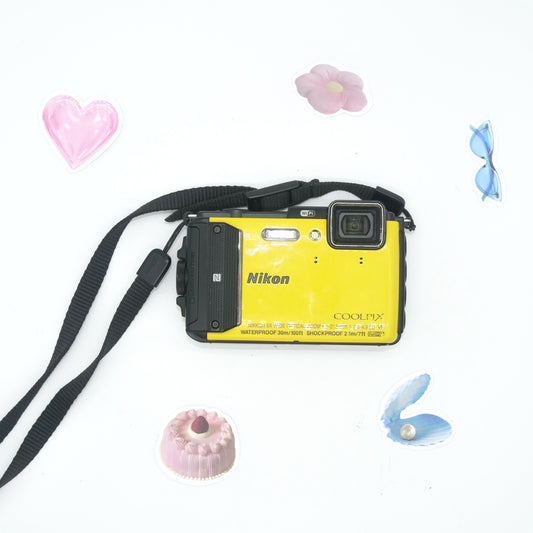 Nikon Coolpix AW130 Y2K Digicam (Yellow)